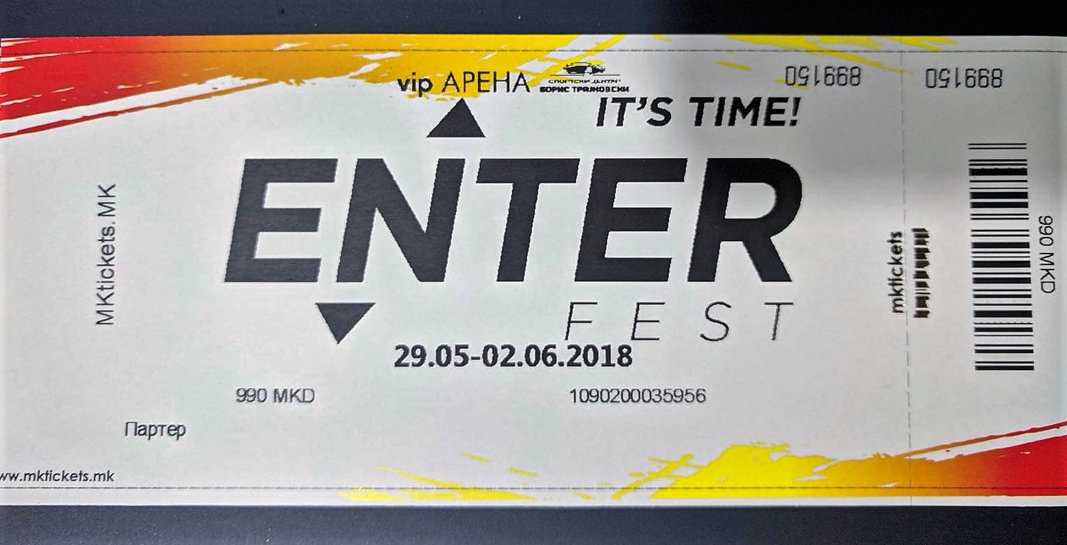 Од денес на пладне во претпродажба билетите за „Ентер фест“