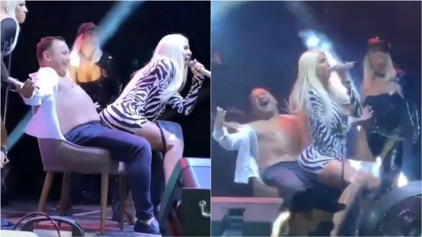 (Видео) Охриѓанец пламна од возбуда кога Карлеуша му седна во скут среде настап