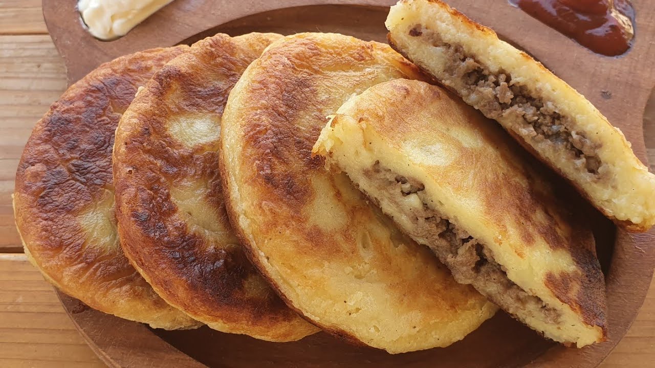 (Видео) Палачинки од компир полнети со месо