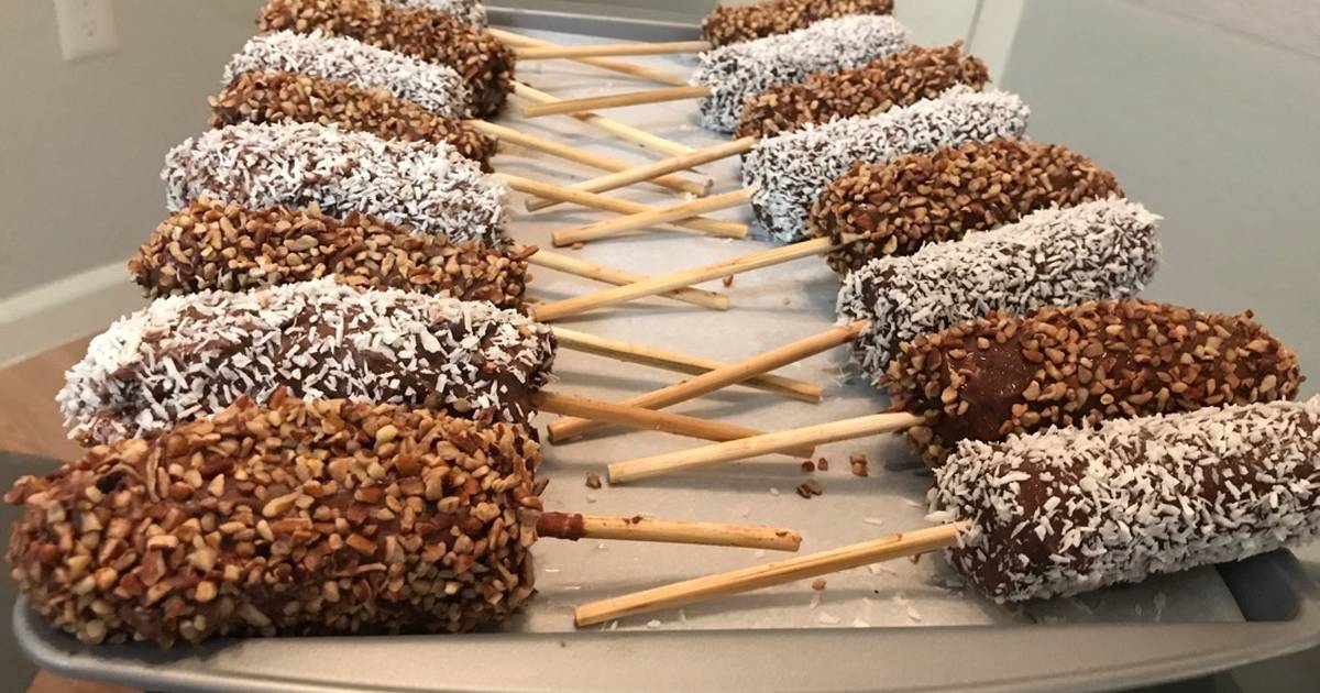 Чоколадирани ледени банани