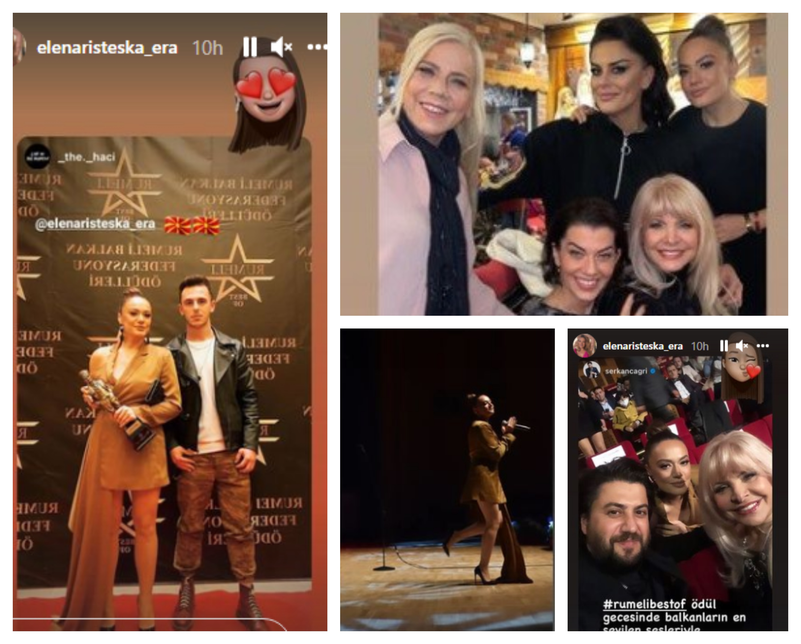 Елена Ристеска и славната Ханка Палдум заедно во Истанбул по наградите за најдобар уметник