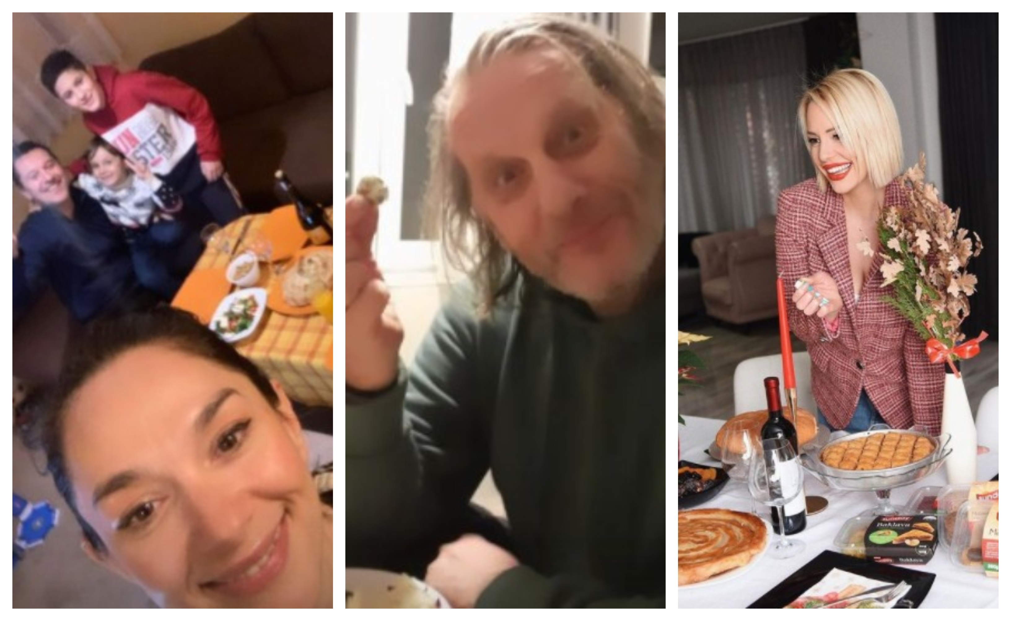 (Фото) Бериќетна година за Игор оти му падна паричката, пејачките се пофалија дека меселе леб: Бадник во домот на познатите