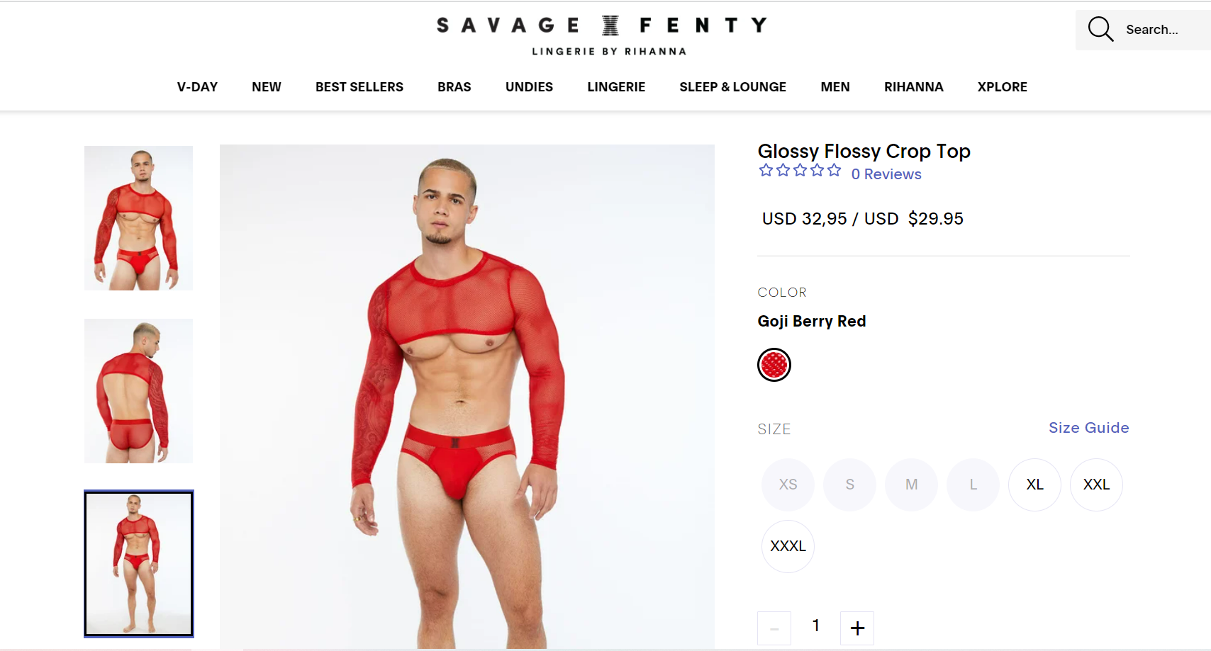 Ријана промовира машка црвена и секси долна облека за Денот на Вљубените