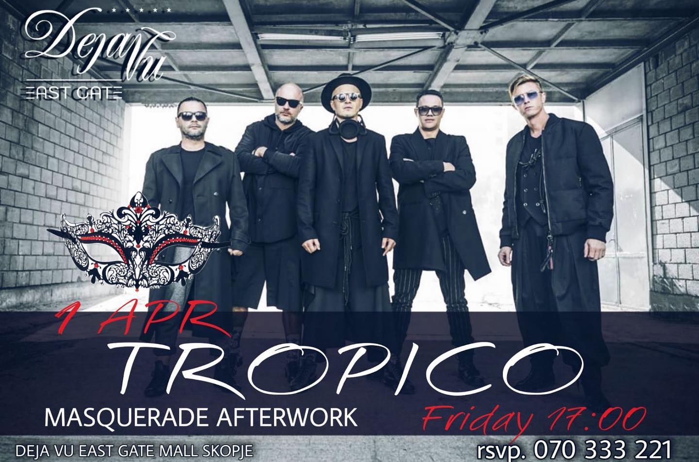 Првоаприлска забава со „Тропико бенд“ во „Дежа ву“