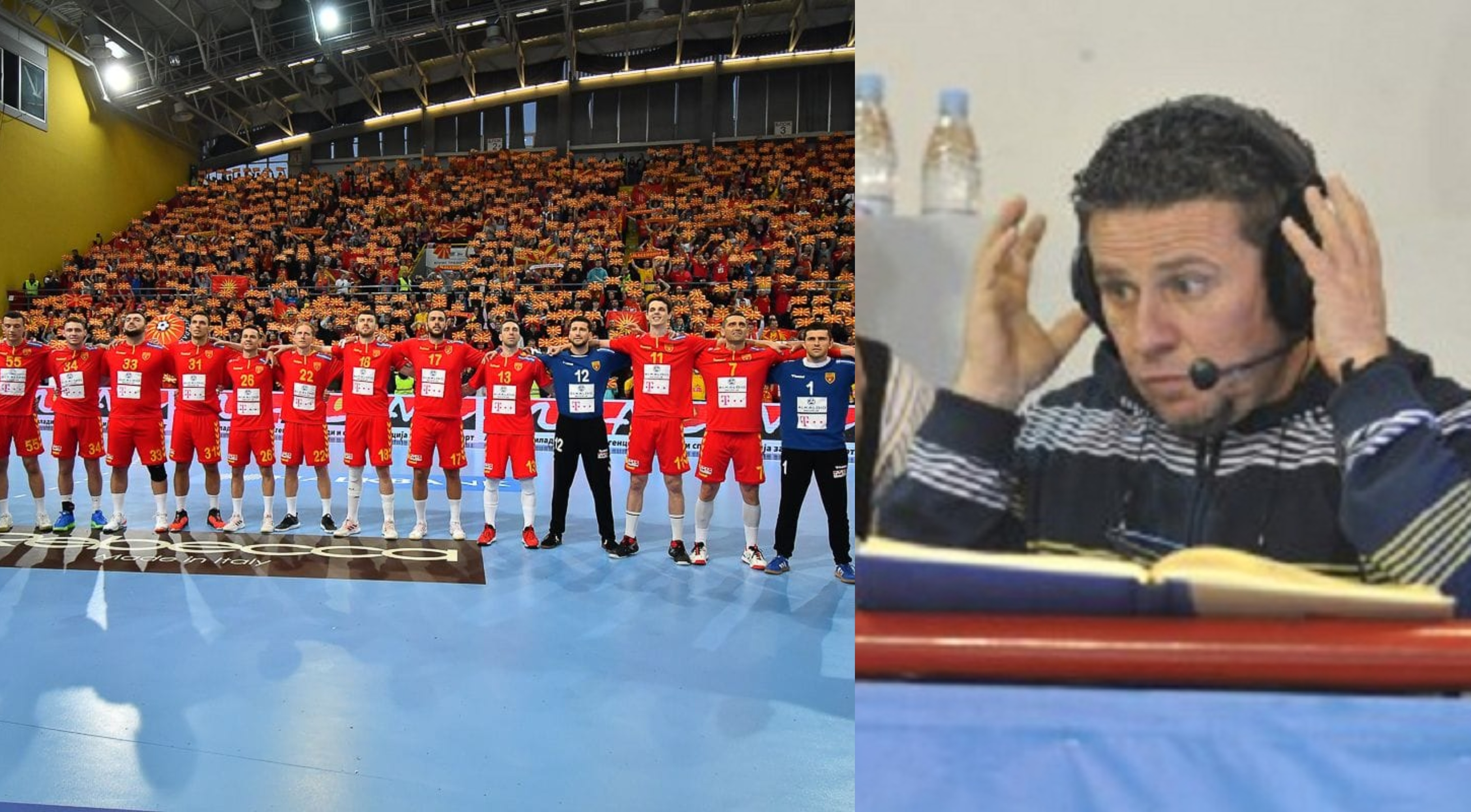 (Видео) Коментаторот Југослав Костовски не додржа, па среде пренос се уфрли во химната на ракометарите