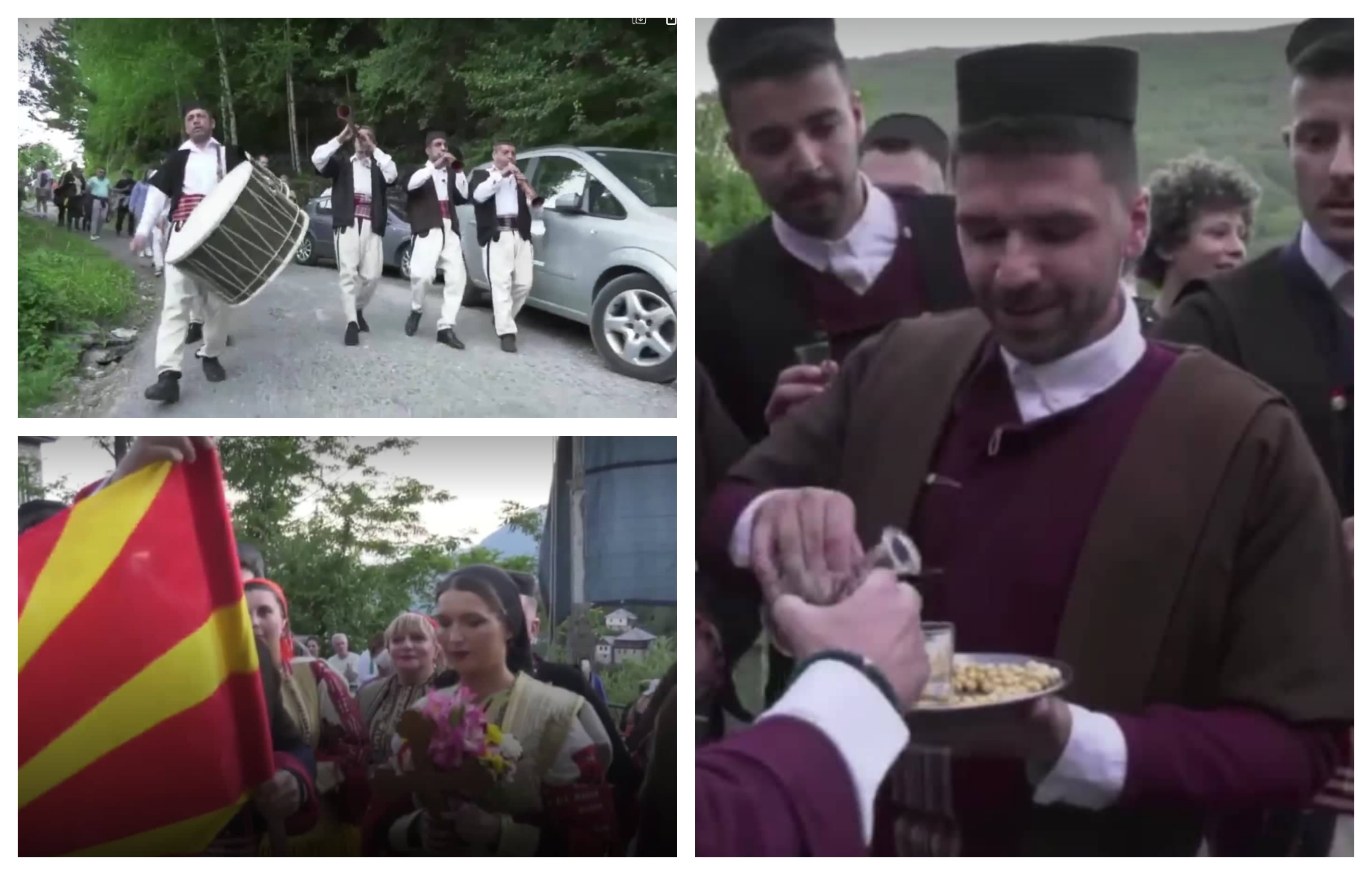 (Галерија) Низ прстен те гледам, во срце да ти влезам: Илчо и Елена се венчаа, а  Галичка свадба пак ги спои културата и традицијата