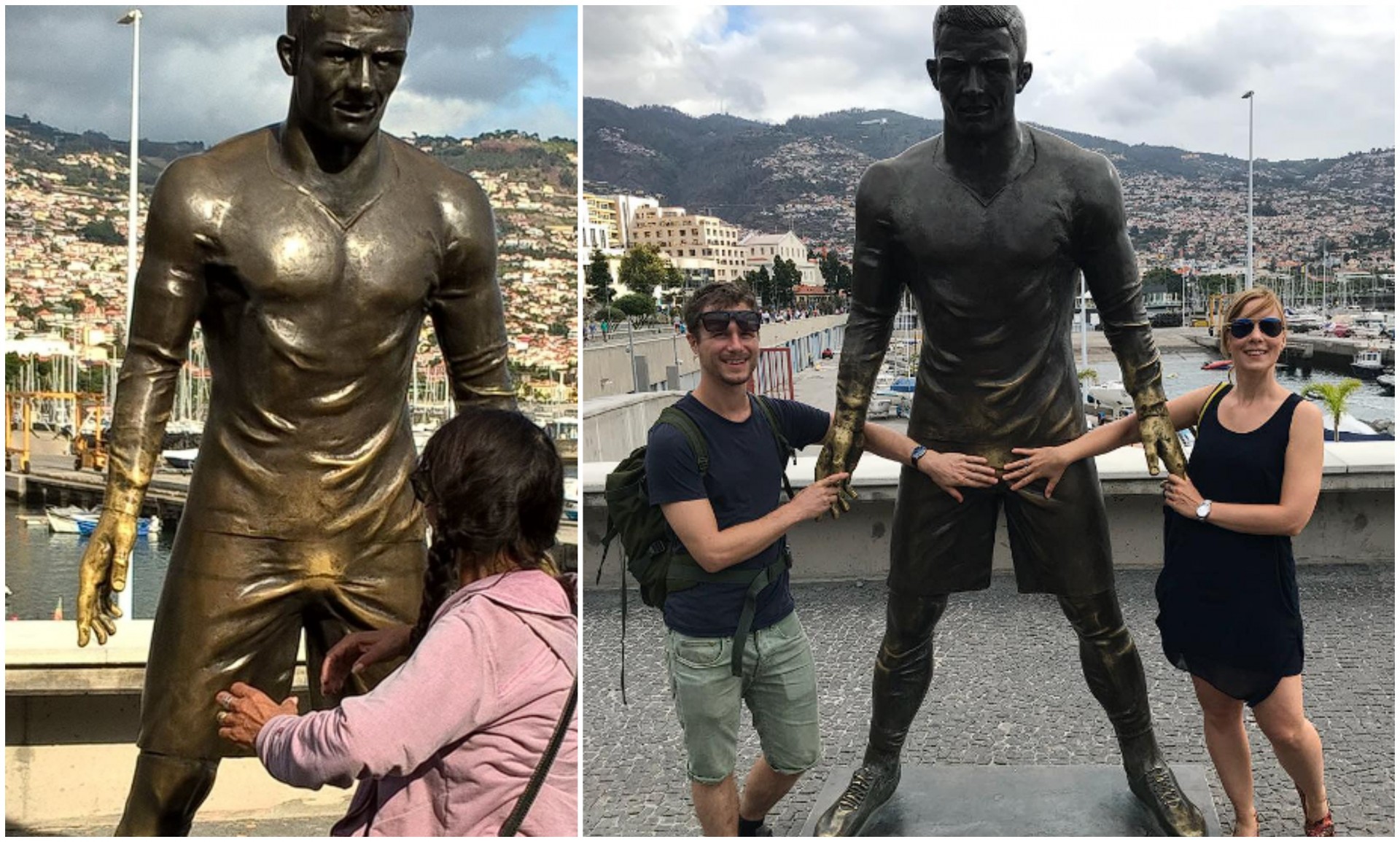 Се истроши пенисот на статуата на Кристијано Роналдо оти туристите го фаќаат за сликање