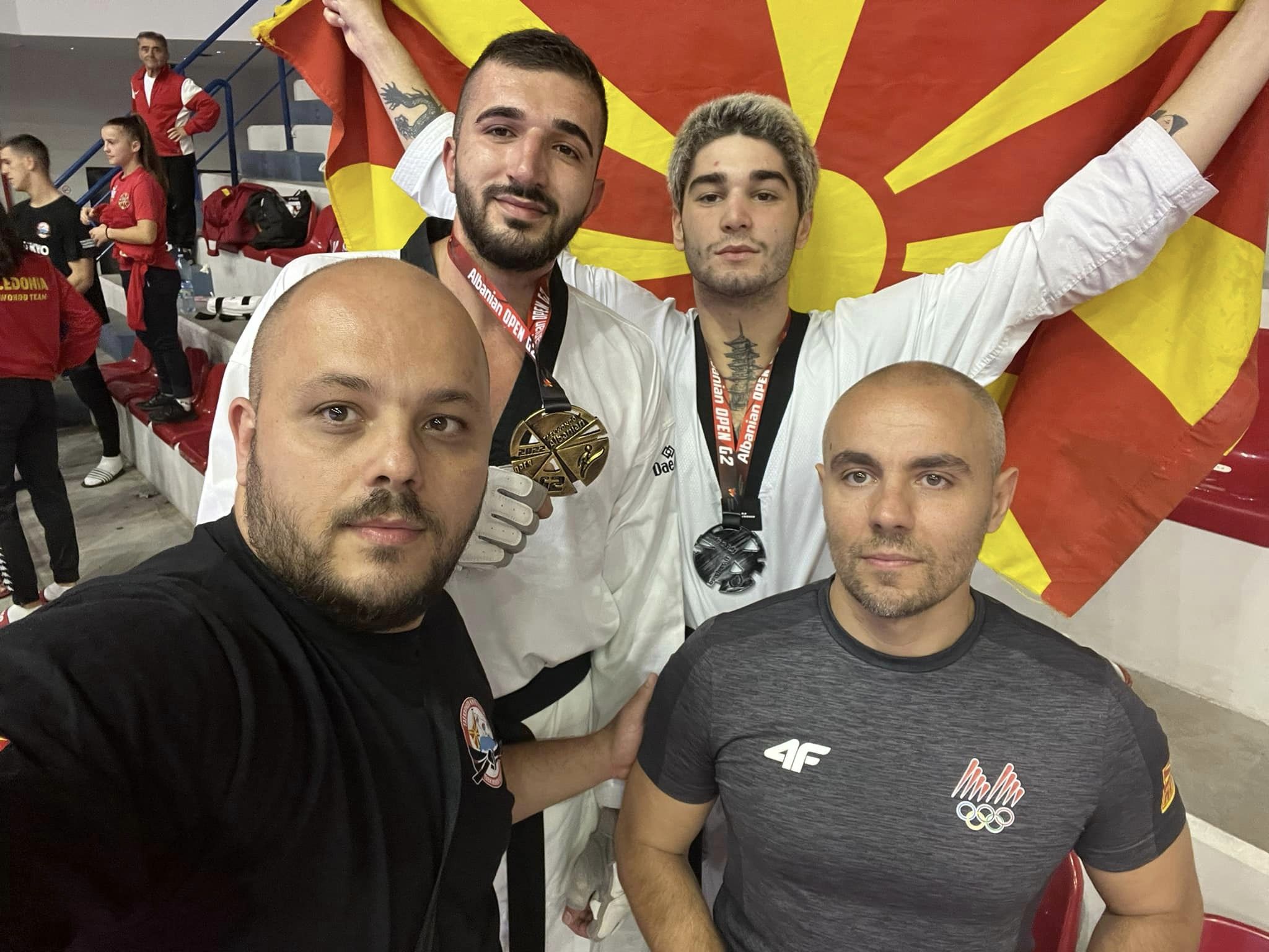(Фото) Таеквондистот Дејан Георгиевски освои злато, а Филип Додевски сребро во Албанија