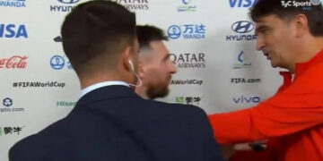(Видео) Меси го прекина интервјуто за да се поздрави со хрватскиот селектор Далиќ
