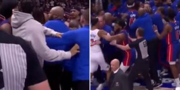 (Видео) Кошаркарите на Орландо и Детроит се тепаа во НБА-лигата