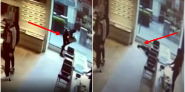 (Видео) Момче украде скапи чанти од продавница на „Луј Витон“, па додека бегаше се удри во стаклото од излогот