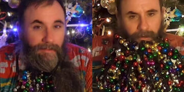 Американец закачи 710 лампиони на брадата и влезе во Гинис