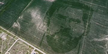 Аргентински фармер направи лик на Меси на поле со пченка