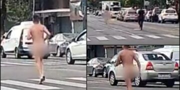 (Видео) Полицаец брка гол маж на улиците на Буенос Аирес