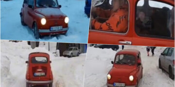 (Видео) Нишлија е сензација на Копаоник, на зимување дошол со фиќо