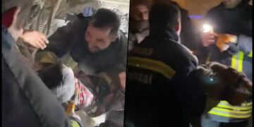 (Видео) По силниот земјотрес, спасено тригодишно дете, кое 22 часа поминало под рушевините во Сирија