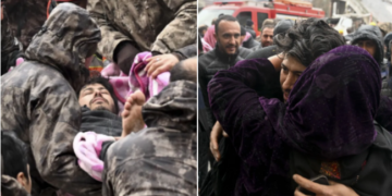 Момче ја здогледа својата мајка по извлекувањето од урнатините, трогателна сцена што го обиколи светот