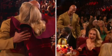 (Видео) Адел првпат го запозна Двејн Џонсон на Греми-наградите