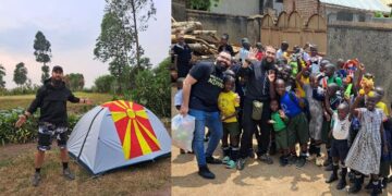 (Видео) Велешанецот Филип дојде во Африка за да им помага на децата, го дочекаа со македонско знаме во џунглата која е нивниот дом