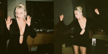 Мајли Сајрус го прослави успехот на новата песна со танц и црн фустан