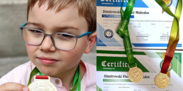 Осумгодишниот генијалец Македон освои медал на маѓународен натпревар по математика
