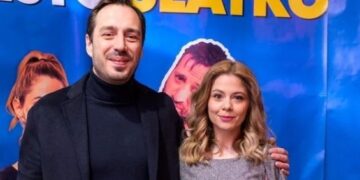 Јелена Јованова со сопругот Стјепан Периќ на премиера на нејзиниот нов филм во Загреб