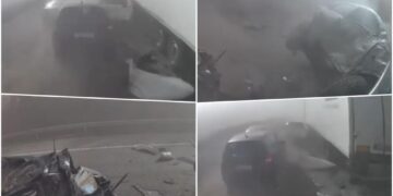 (Видео) Во Унгарија се случи верижен судар во кој учествувале 43 возила