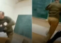 (Видео) Ученик се тепаше со наставник на час за мобилен телефон
