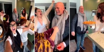 Во друштво на бившата и сегашната сопруга и петте ќерки Брус Вилис го прослави 68-от роденден