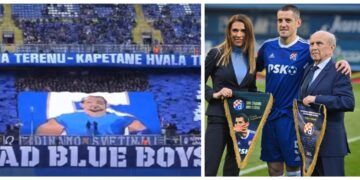 Навивачите на Динамо се збогуваа со Адеми и му приредија спектакл на последниот натпревар