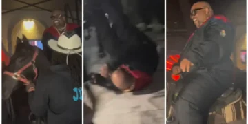 (Видео) Пејач дојде и падна од коњ на роденденска забава