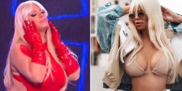 (Видео) Дара Бубамара ќе пукне во фустанот од теснотија, пејачката цела во латекс се појави во Амиџи шоу