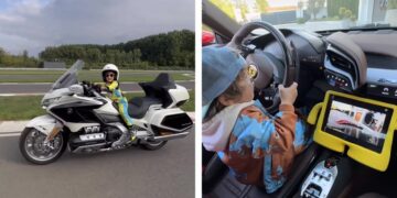 (Видео) Тригодишно дете вози „ферари“