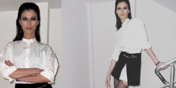 Катарина Ивановска во Стара чаршија позира во фустан на познат француски бренд