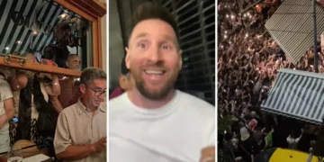 (Видео) По освоеното светско Меси првпат се појави во ресторан во Буенос Аирес каде го дочекаа илјадници фанови