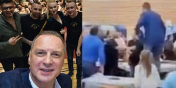 (Видео) Масовна тепачка среде концертот на познати македонски фолк пејачи во Швајцарија