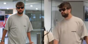 (Видео) Пике запуштен и со некој килограм вишок стигна во Мајами да ги види Шакира и децата