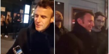 (Видео) Макрон пееше на улиците во Париз