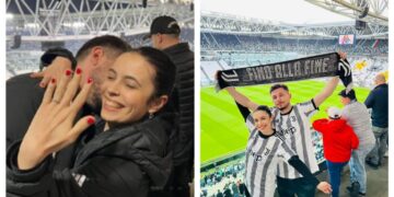 Македонец ја запроси својата девојка на натпреварот во Италија меѓу Наполи и Јувентус