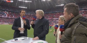 Лотар Матеус и Оливер Кан се испокараа на натпреварот меѓу Баерн и Дортмунд