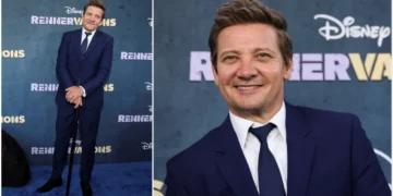 Џереми Ренер за првпат по несреќата се појави на црвениот тепих, на премиерата на неговата емисија дојде со бастум