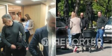 Нина и бебето дојдоа да му бидат поддршка на Борко