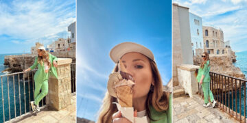 Александра Јанева на патување во Италија, пејачката ужива во традиционалниот „џелато“