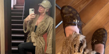 Јелана Карлеуша по дома шета со Луј Витон папучи од 1.700 евра