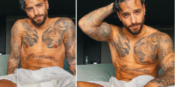 Сликата од Малума на која го крие пенисот со пешкир го запали Инстаграм