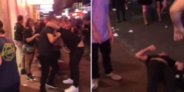 (Видео) Светски познатиот УФЦ борец Нејт Дијаз дави маж на улица