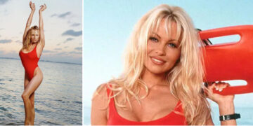 Памела Андерсон во костимот за капење од хит серијата „Чувари на плажата“ го запали Инстаграм