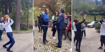 Стево и Бети играа баскет со членовите на Специјалната Олимпијада