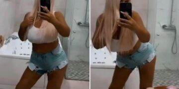 Ѝ на Дара Бубамара ќе и пукнат силиконите додека се слика пред кадата