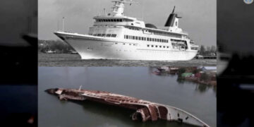 (Фото) Јахтата на Садам Хусеин со која ирачкиот претседател пловеше низ светот, скапува во реката Шат ел-Араб во градот Басра